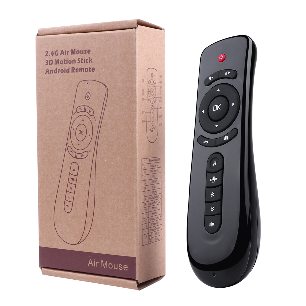 T2 2.4G Gyroscope Souris de Fly Air Android Boîte de Intelligente de Télécommande Sans Fil Universel clavier pour TV Box PC