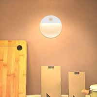 Lampu Dinding LED tanpa kabel, Dioperasikan dengan baterai lampu malam Sensor gerakan untuk rumah kamar tidur dapur koridor samping tempat tidur kabinet pencahayaan