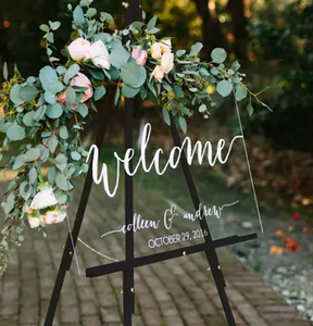 Letrero de Bienvenida de Acrílico de Alta Calidad para Boda, con Eslogan Personalizado, Superficie Lisa, Decoración para Banquete de Boda - Product Image 6
