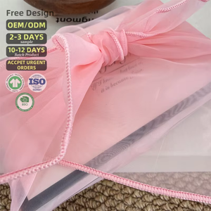 ผ้าออร์แกนซ่ารีไซเคิลรักษ์โลกสำหรับห่อของขวัญ พร้อมตะเข็บโอเวอร์ล็อค - Product Image 3