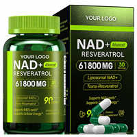 Capsules de Nicotinamide Riboside NAD Haute Pureté, Quercétine Phytosome, Vitamines Liposomales pour l'Énergie et le Soutien Immunitaire, 90 Gélules Molles