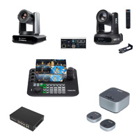 TONGVEO 2 cámaras PTZ 20X/30X con controlador de joystick de pantalla dividida en 4 partes |   Altavoz |   Switch POE para Transmisión en Vivo