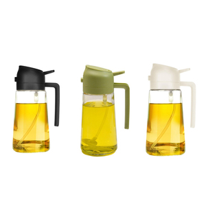 Botella de spray de aceite de vidrio tipo empuje, atomizador doméstico de cocina de doble uso para cocinar - Product Image 5