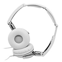 Casque filaire supra-auriculaire pliable avec grandes coussinets doux, cordon de 2 m, ENC, étanche IPX7 pour PC/ordinateur portable, jeux, bureau, vidéoconférence