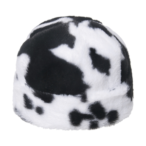 Nueva moda negro de piel sintética Rosa vaca Beanie sombrero para <span class=keywords><strong>las</strong></span> mujeres de invierno de punto cálido Gorras gorra - Product Image 6