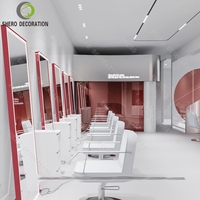 Meubles de salon de beauté sur mesure, armoire de présentation de vernis à ongles, table de manucure pour studio de manucure professionnel