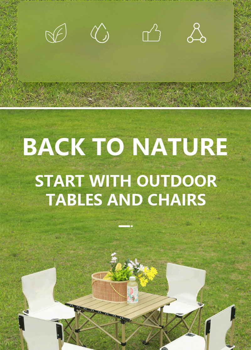 50kgs Aluminium Folding Table And Chair Set Camping Table Set With Chairs