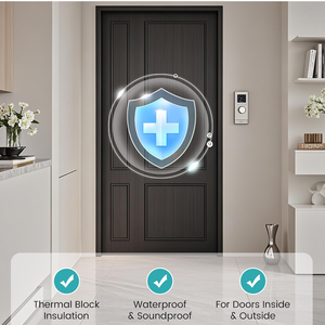 Migliore Guarnizione per Porte in <span class=keywords><strong>Spugna</strong></span> Rivestita in PU dal Design Moderno, Striscia Sigillante Antieffrazione per Finestre e Porte, Accessori per Porte e Finestre - Product Image 5