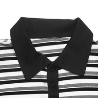 Robe Midi Moulante à Col Polo Rayé et Manches Longues pour Femme, Collection Automne 2026, Style Business Décontracté pour le Travail