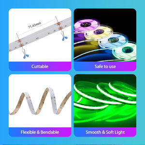 Tira de Luz LED COB Flexible para Exteriores, RGBW, Aluminio y Plástico, 784 LED/m, Alta Densidad, DC24V, Control Remoto - Product Image 3