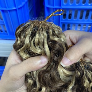 <span class=keywords><strong>Produit</strong></span> phare Prix usine <span class=keywords><strong>Cheveux</strong></span> humains 100% <span class=keywords><strong>bouclés</strong></span> à la française # Extensions de <span class=keywords><strong>cheveux</strong></span> <span class=keywords><strong>bouclés</strong></span> au crochet 4/27 <span class=keywords><strong>pour</strong></span> tresses - Product Image 4