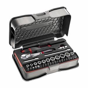 Juego de llaves de vaso de 608 1/4 pulgadas con trinquete y extensiones para herramientas de reparación de automóviles - Product Image 1