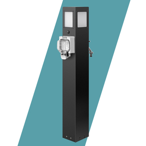 Biệt thự ngoài trời Vườn điện cột thép không gỉ chống đóng băng không thấm nước mặt đất cắm thời tiết lâu dài - Product Image 1