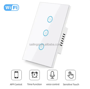 SLS WiFi Smart Touch Panel Stores roulants Obturateur 118mm Tuya Switch Compatible avec le <span class=keywords><strong>moteur</strong></span> de rideau motorisé Fonctionne avec Alexa - Product Image 2