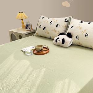 Ensemble de 3 housses de <span class=keywords><strong>couette</strong></span> en mousseline de coton biologique imprimé panda mignon pour bébé, doux pour la peau sensible. - Product Image 2