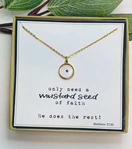 Collar con Semillas de Mostaza Auténticas, Regalo de Ánimo, Collar de Fe, Joyería Cristiana, Regalo por Pérdida de Embarazo, Inspirador - Product Image 6