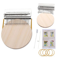 Petit métier à tisser en bois pour tressage et reçusage, mini métier à tisser, kit de métier à tisser compact, outil individuel pour tressage