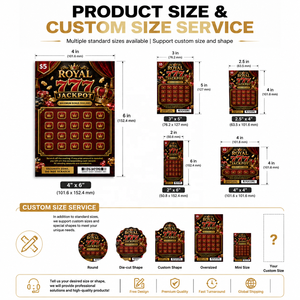 Billets de loterie amusants à gratter instantanément, personnalisés avec logo, impression de données variables sur papier fantaisie, vente en gros - Product Image 5