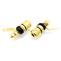 JT6107 금도금 구리 사운드 단자 4mm 바나나 잭 오디오 커넥터 단자 바인딩 포스트 스피커 앰프