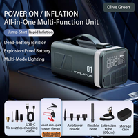 Tomavor Démarreur de Voiture 4-en-1 avec Batterie Externe 10000 mAh, Compresseur d'Air 150 PSI, Pompe à Pneus et Chargeur Portable