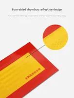 Autocollants réfléchissants autocollants pour hayon de camion, bandes diagonales rouges, blanches et jaunes, logo d'avertissement, rectangle, triangle, hexagone