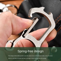 Porte-clés fronde en alliage de titane outils EDC extérieurs durables tentures de bouteilles en métal à pression rapide portables pour le Camping
