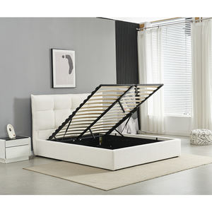 Cama de Lujo Tamaño King, Juego de Muebles de Dormitorio para Hotel, Camas Tapizadas de Lujo, Camas Dobles de Tela, Cama Moderna y Suave - Product Image 2