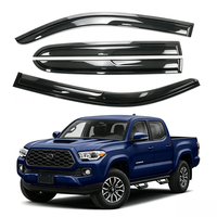 Visera de Acrílico para Puerta de Toyota Tacoma Crew Cab 2016-2023, 4 Puertas, Protector Solar para Ventana, Deflector de Lluvia, Venta Directa de Fábrica