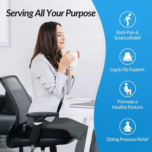 <span class=keywords><strong>Coussin</strong></span> de siège de fauteuil roulant et de bureau en <span class=keywords><strong>gel</strong></span> amélioré-<span class=keywords><strong>Coussin</strong></span> orthopédique antidérapant en <span class=keywords><strong>gel</strong></span> et mousse à mémoire de forme Coccyx pour la douleur au coccyx - Product Image 5