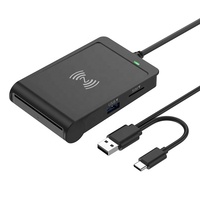 Lector de Tarjetas USB 2.0 Multifuncional, Lector de Tarjetas NFC IC ID SIM SD TF, Todo en Uno