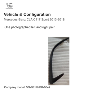 คานาร์ดกันชนหลังคู่ใหม่สำหรับ Mercedes-Benz CLA C117 Sport ปี 2013-2018 ลายคาร์บอนไฟเบอร์เงา - Product Image 2