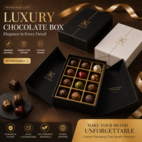 Boîte d'emballage de chocolat de luxe personnalisée à ouverture centrale, boîte cadeau rigide magnétique avec insert