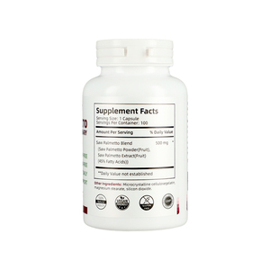 Complément alimentaire personnalisé à base de palmier nain pour la santé de la prostate chez l'homme. Soutient la santé de la prostate. Capsules de palmier nain. - Product Image 2
