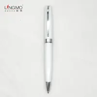 Lingmo caneta esferográfica de alta qualidade, cor branca, luxuosa, caneta de bola
