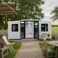 Maison Modulaire Préfabriquée Compacte 2-3 Chambres, Abri de Jardin Mobile, Conteneur Pliant Extensible de Luxe 20ft 40ft, Bâtiment de Bureau
