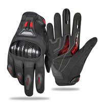 Guantes de Motocicleta con Pantalla Táctil, Guantes de Ciclismo Transpirables Antideslizantes de Dedo Completo