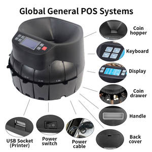 ComPOSxb Compteur et Trieur <span class=keywords><strong>de</strong></span> <span class=keywords><strong>Pièces</strong></span> <span class=keywords><strong>de</strong></span> Monnaie Automatique Haute Vitesse pour EURO et USD avec Écran LCD à Matrice <span class=keywords><strong>de</strong></span> Points et Détection <span class=keywords><strong>de</strong></span> Devises - Product Image 4
