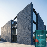 Peinture murale polyvalente effet granit liquide eau-sable, revêtement texturé pierre, facile à nettoyer, résistant aux intempéries, finition extérieure pour bâtiments