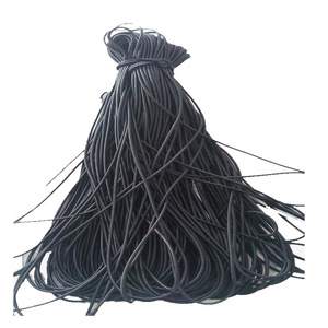 Black Bungee <b>Cord</b> 4 Mm 5 Meters <b>Braided</b> Elastic Rope For Industrial Use - Product Image 2