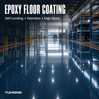 Revêtement de sol époxy YUHONG, échantillon gratuit, peinture de sol pour garage, entrepôt, béton, bicomposant, résistante, flexible, durable, anti-poussière