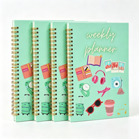 Cuadernos Personalizados A5 con Espiral, Páginas Rayadas, Blocs de Notas, Impresión en Dorado, Papel PP de Alta Calidad, Personalizables para Estudiantes Escolares