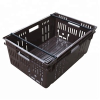 Caisse en plastique pour fruits et légumes, panier empilable en maille logistique robuste JOIN, pour l'agriculture, conteneur en plastique