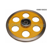 Pièce de rechange pour ascenseur KONE pour hôtels modernes KM86106G03 OL100 Poulie de tension |   D304/306mm |   Composant de régulateur OEM