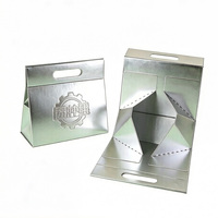 Boîte pliable à fermeture magnétique avec poignée, boîte cadeau triangulaire pliable magnétique