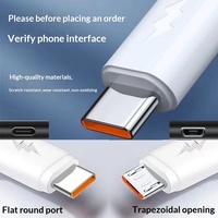 Câble de données USB Type-C à charge rapide 10A pas cher, USB vers Type-C 120W, câble de données à charge super rapide pour téléphones OPPO, VIVO et iPad