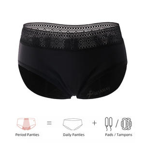 Braguitas Menstruales de 4 Capas para Mujer, Bragas de Encaje para el Periodo, Absorbentes, a Prueba de Fugas, Ropa Interior para la Noche, Culotte Menstruelle - Product Image 5