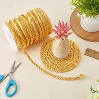 Ceinture de corde torsadée à trois brins 10 mètres en nylon de soie tissé à la main bricolage décoration de la maison de noël rideau cravate pour vêtements chaussures