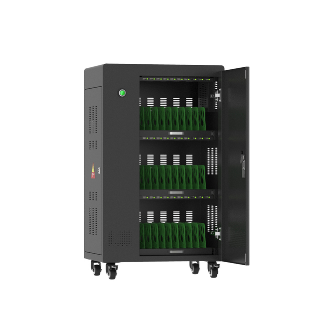 School Use Black Laptop Tablet Storage Charging Cabinet Tablet Cabinet Cart