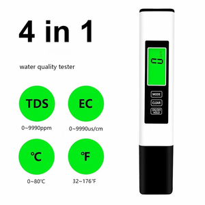 Stylo de test de qualité de l'eau 4 en 1 étanche (TDS/EC/Température) – Produit intelligent pour la maison, style moderne, pour tester l'eau potable - Product Image 1