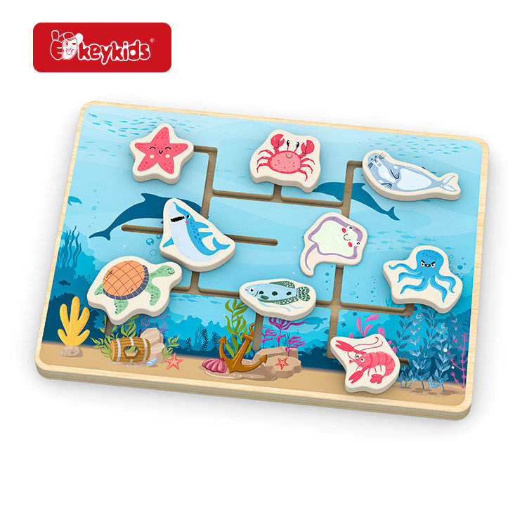 Dinosaur Educational Busy Board Wooden Maze Montessori Toy for Toddler ...